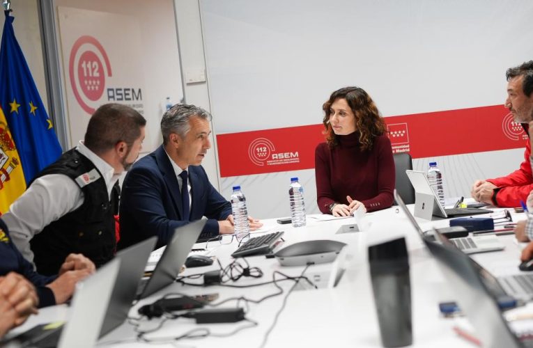 Díaz Ayuso ofrece a los alcaldes toda la ayuda de la Comunidad de Madrid para afrontar las consecuencias de las borrascas de los últimos días
