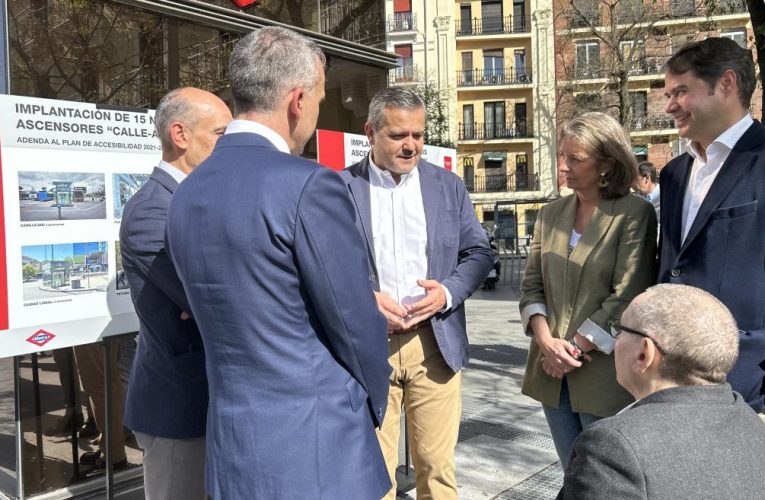 La Comunidad de Madrid inicia la instalación de 15 nuevos ascensores en estaciones de Metro para acceder al andén desde la calle