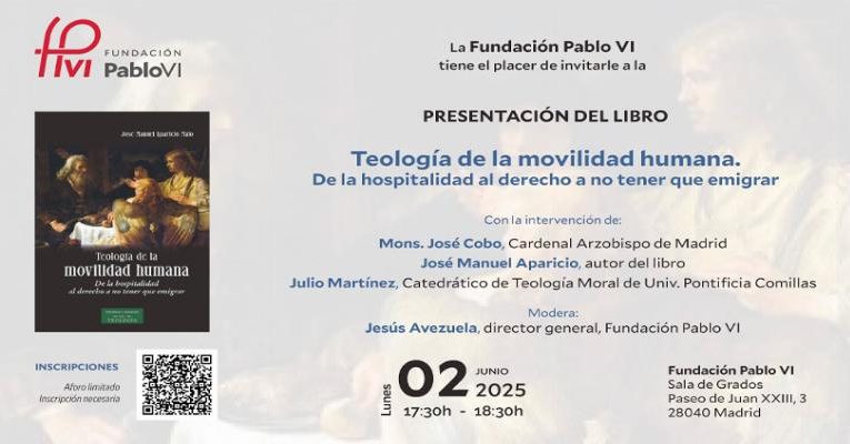 Archidiocesis de Madrid – El delegado de Formación y Laicado de Madrid, José Manuel Aparicio presenta su libro ‘Teología de la movilidad humana. De la hospitalidad al derecho a no tener que emigrar’