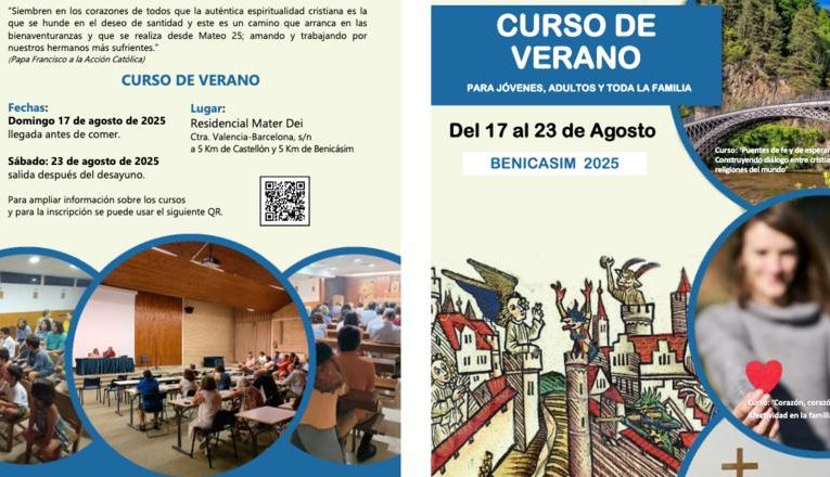 Archidiocesis de Madrid – Curso de verano 2025 de Acción Católica General de Madrid para adultos, jóvenes y toda la familia en Benicasim