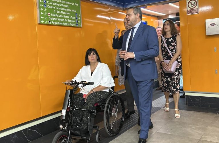 La Comunidad de Madrid transforma la estación de Metro de Begoña en 100% accesible con la instalación de siete nuevos ascensores