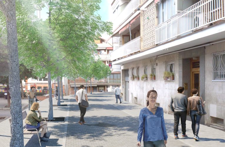 Las obras de consolidación de la peatonalización de la calle de Tenerife, en Tetuán, en su recta final