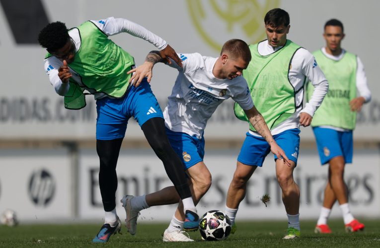 Último entrenamiento antes del partido contra el Benfica