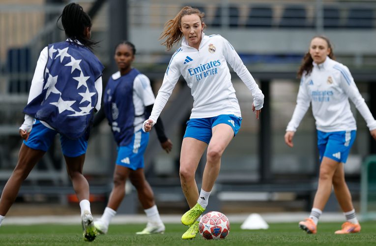 Último entrenamiento antes del partido frente al Paris FC