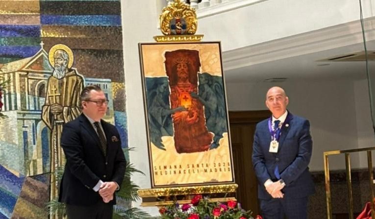 Archidiocesis de Madrid – Juan Miguel Martín Mena, autor del cartel de Semana Santa de la Archicofradía de Jesús de Medinaceli: «Fuerza y ternura son los pilares sobre los que se construye la obra»