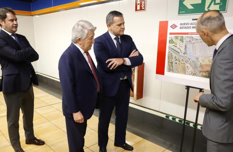 La Comunidad de Madrid creará un nuevo acceso en la estación de Metro de Estadio Metropolitano para mejorar la movilidad durante partidos y eventos