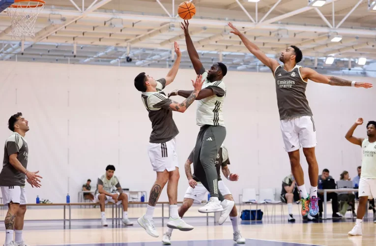 El Real Madrid prepara el partido contra el Surne Bilbao Basket