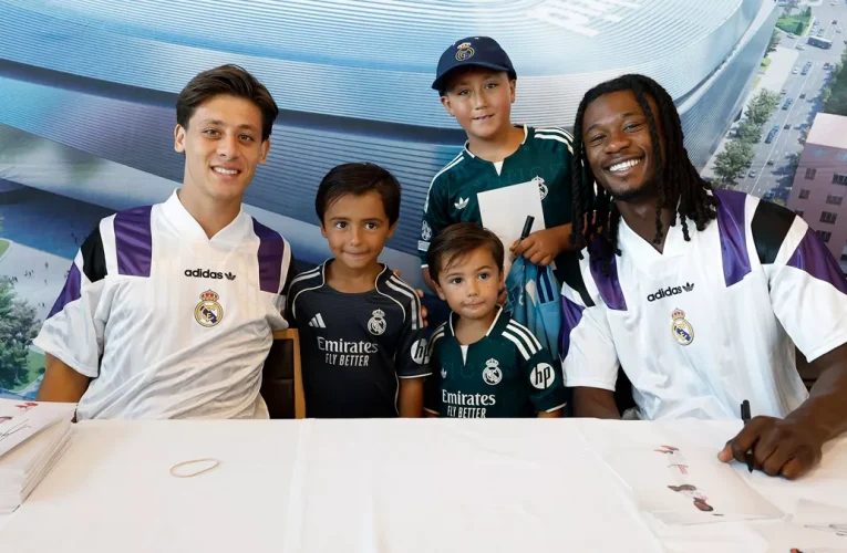 Arda Güler y Camavinga, protagonistas en la sesión de firmas en Elche